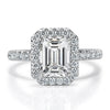 2.95ct Emerald Cut Diamond Engagement Ring in Platinum