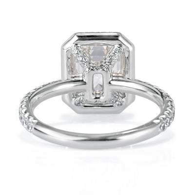 2.95ct Emerald Cut Diamond Engagement Ring in Platinum
