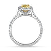 1.30ct Fancy Yellow Oval Cut Diamond Engagement Ring