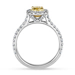 1.30ct Fancy Yellow Oval Cut Diamond Engagement Ring