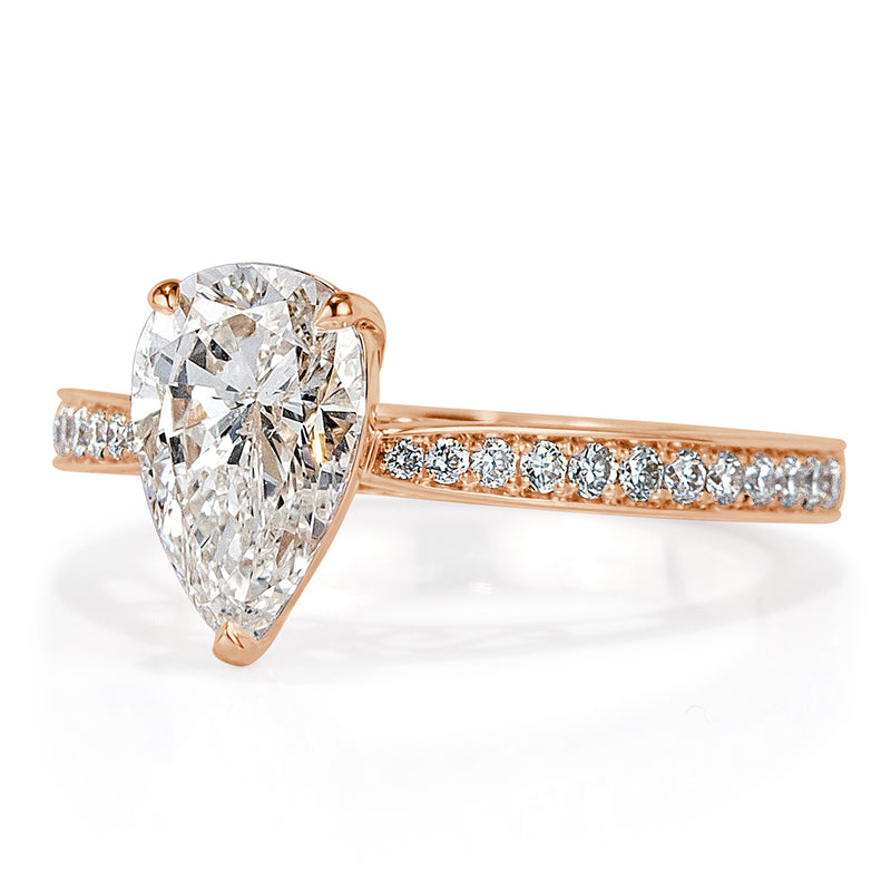1.97ct Pear Shaped Diamond Engagement Ring