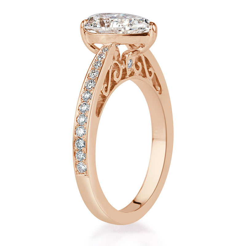 1.97ct Pear Shaped Diamond Engagement Ring