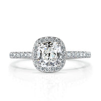 1.33ct Old Mine Cut Diamond Engagement Ring