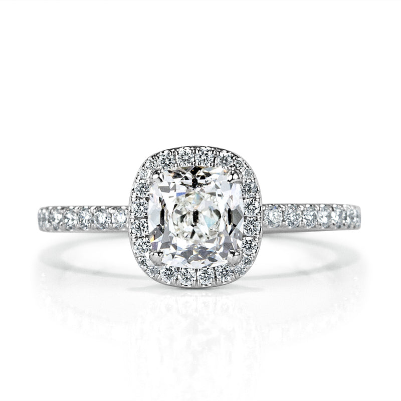 1.33ct Old Mine Cut Diamond Engagement Ring
