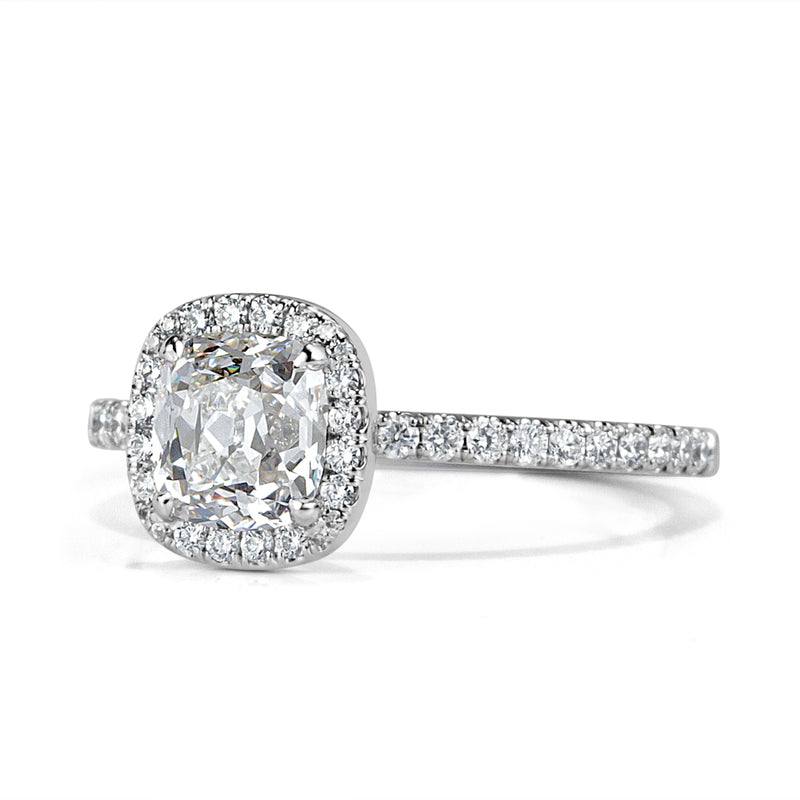 1.33ct Old Mine Cut Diamond Engagement Ring