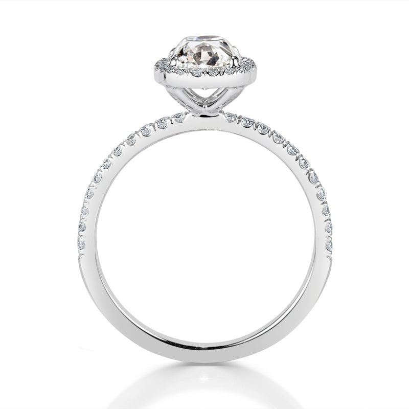1.33ct Old Mine Cut Diamond Engagement Ring