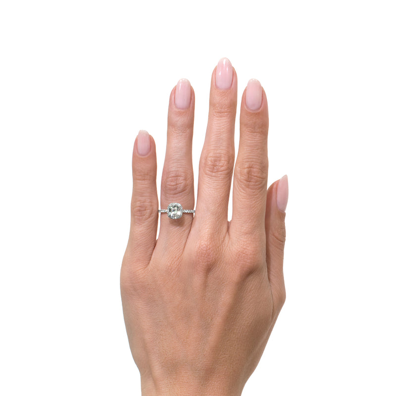 1.33ct Old Mine Cut Diamond Engagement Ring