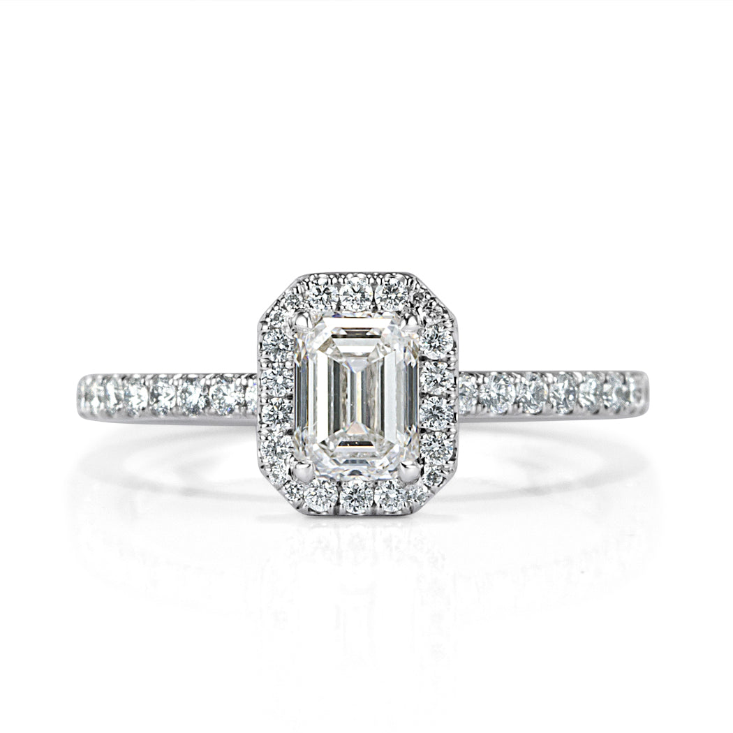 1.12ct Emerald Cut Diamond Engagement Ring