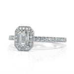 1.12ct Emerald Cut Diamond Engagement Ring