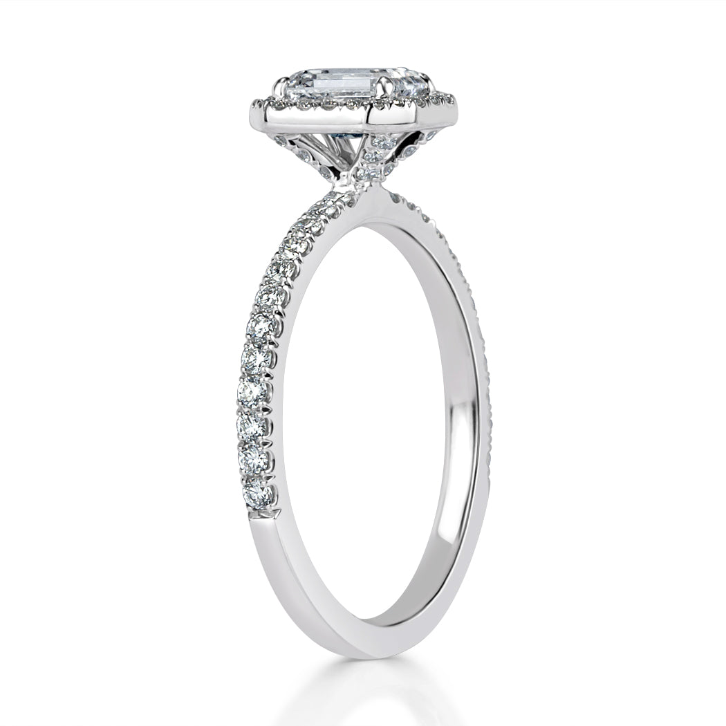 1.12ct Emerald Cut Diamond Engagement Ring