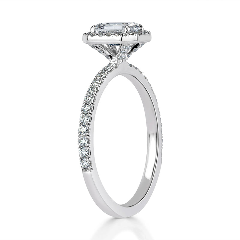 1.12ct Emerald Cut Diamond Engagement Ring