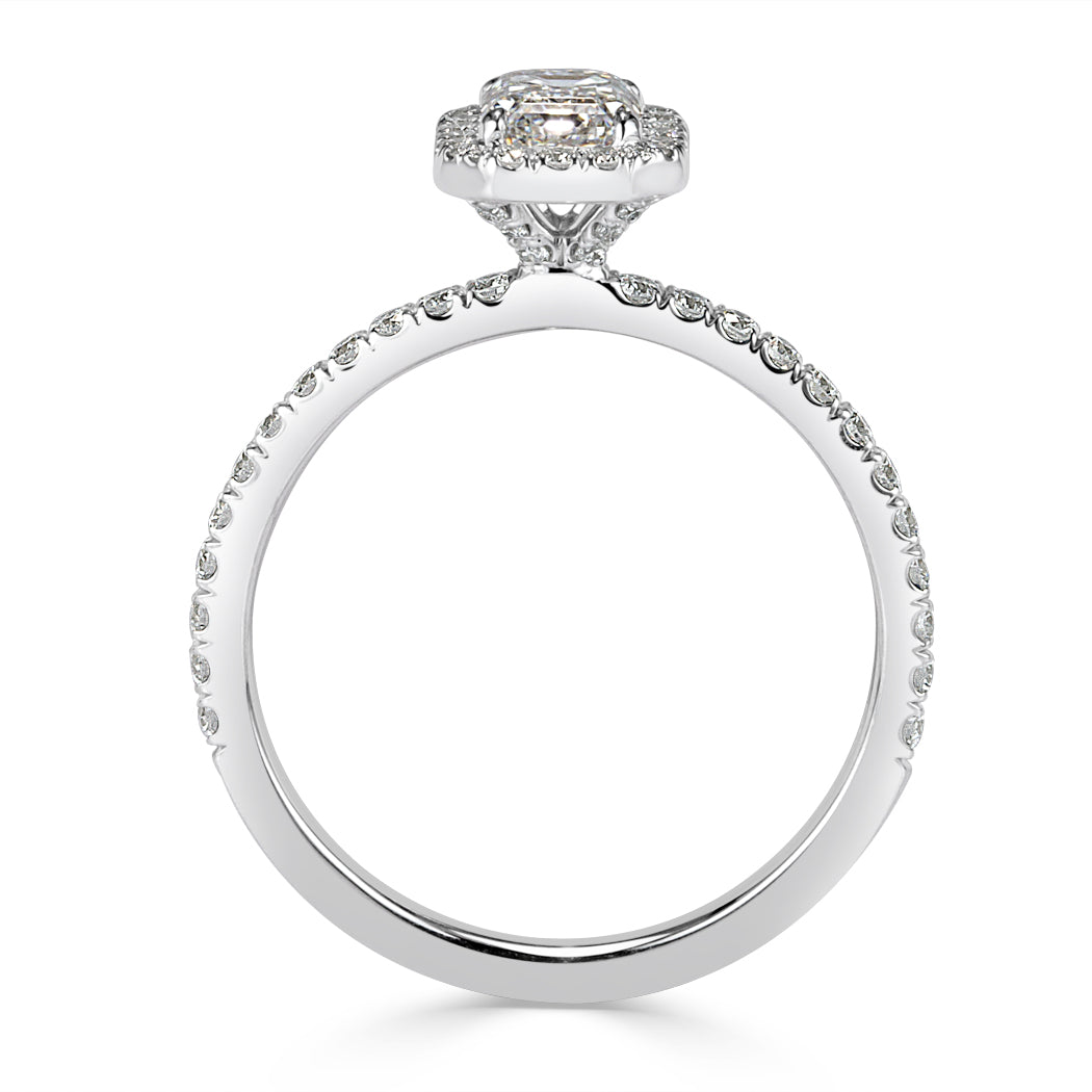 1.12ct Emerald Cut Diamond Engagement Ring