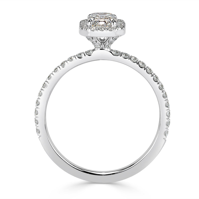 1.12ct Emerald Cut Diamond Engagement Ring