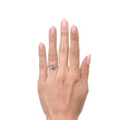 1.12ct Emerald Cut Diamond Engagement Ring