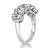 1.96ct Oval Cut Diamond Five-Stone Halo Ring in 18k White Gold