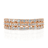 0.65ct Round Brilliant Cut Diamond Ring in 14k Rose Gold