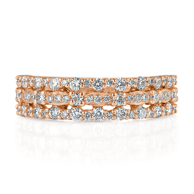 0.65ct Round Brilliant Cut Diamond Ring in 14k Rose Gold