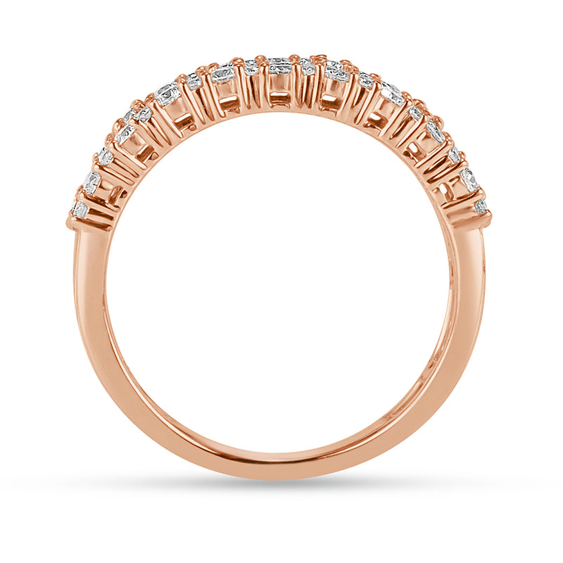 0.65ct Round Brilliant Cut Diamond Ring in 14k Rose Gold