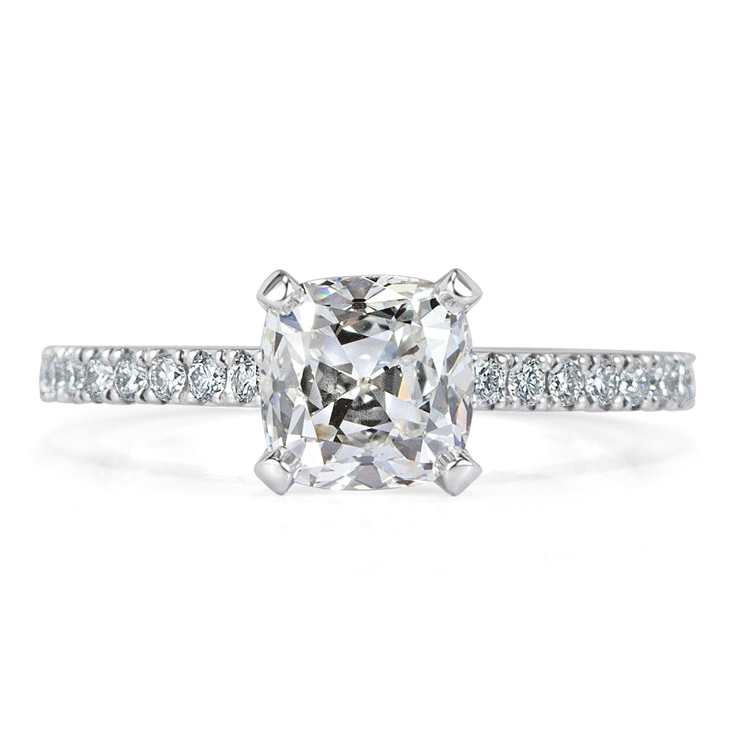 1.76ct Old Mine Cut Diamond Engagement Ring