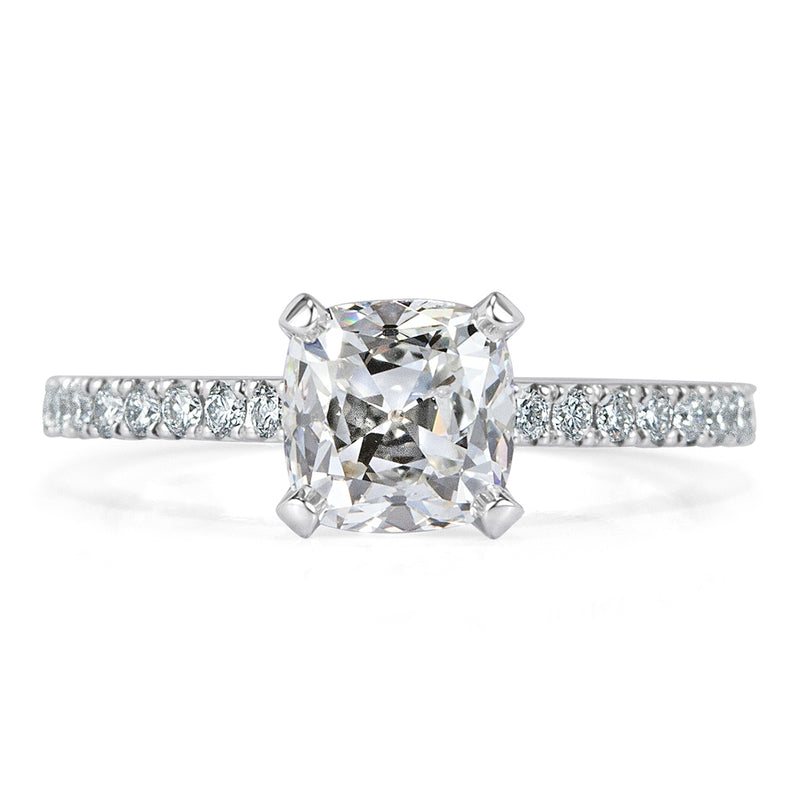1.76ct Old Mine Cut Diamond Engagement Ring