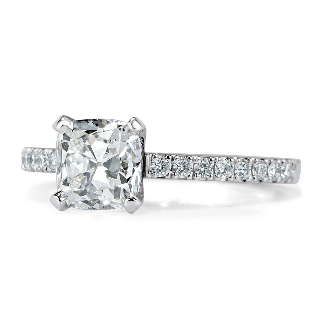 1.76ct Old Mine Cut Diamond Engagement Ring