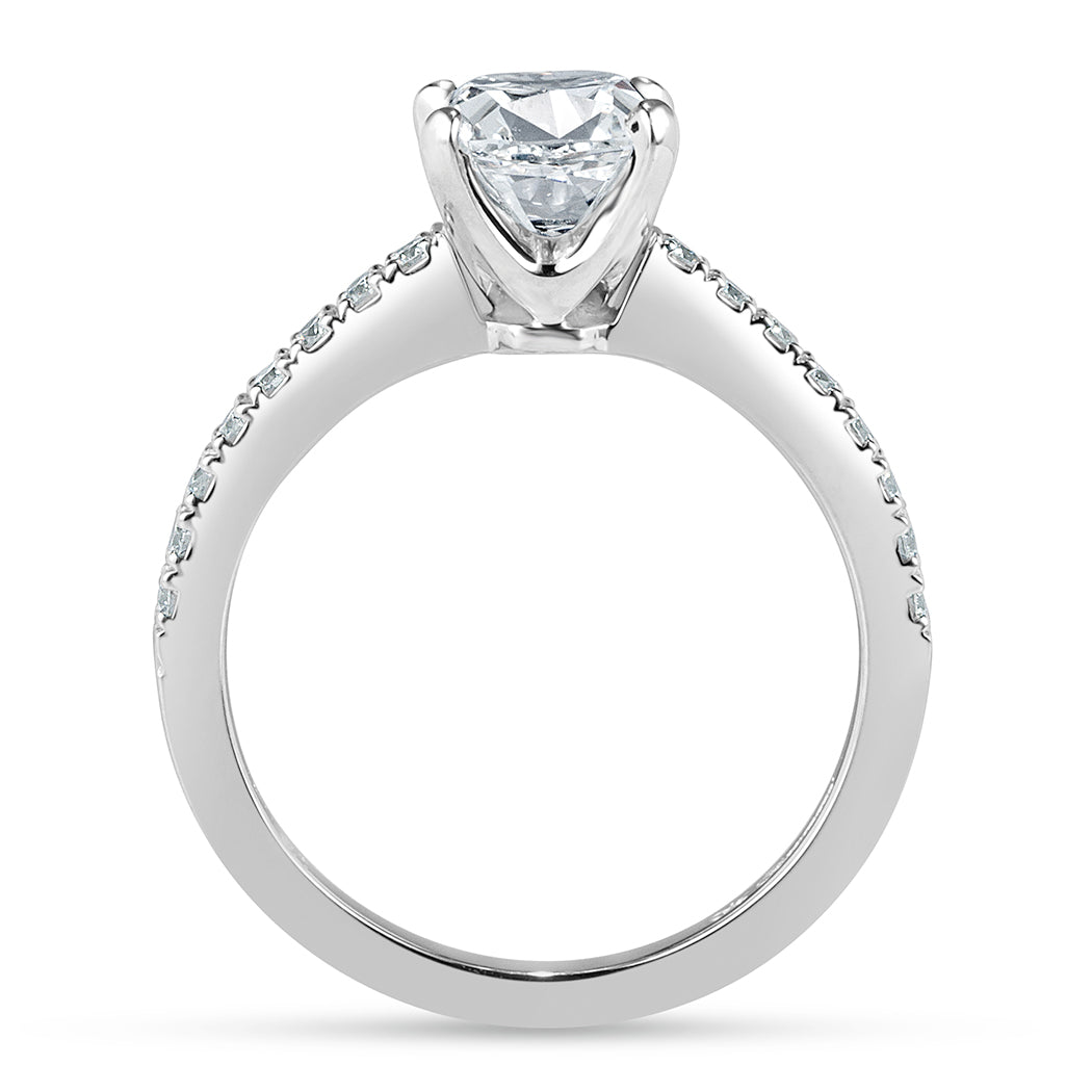 1.76ct Old Mine Cut Diamond Engagement Ring