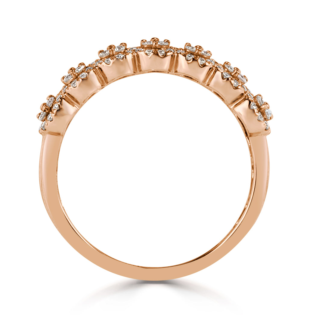 0.45ct Round Brilliant Cut Diamond Right-Hand Ring in 14k Rose Gold