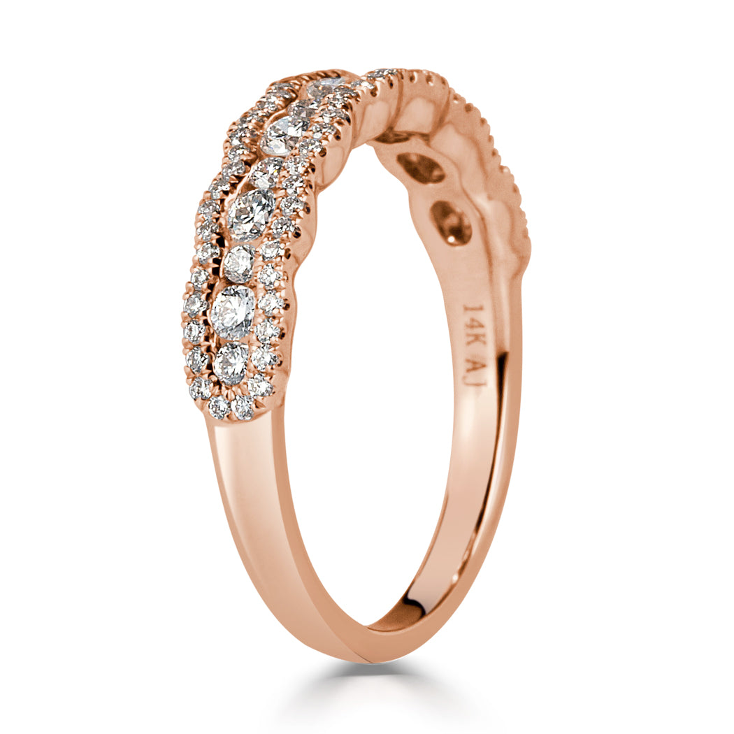 0.55ct Round Brilliant Cut Diamond Ring in 14k Rose Gold