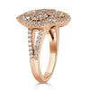 2.10ct Round Brilliant Cut Diamond Ring in 18k Rose Gold