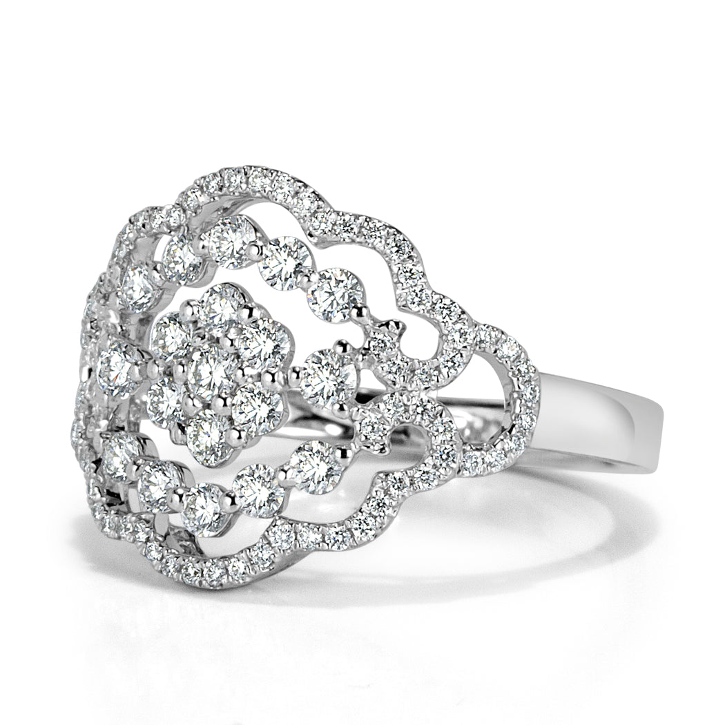 0.80ct Round Brilliant Cut Diamond Right-Hand Ring in 14k White Gold