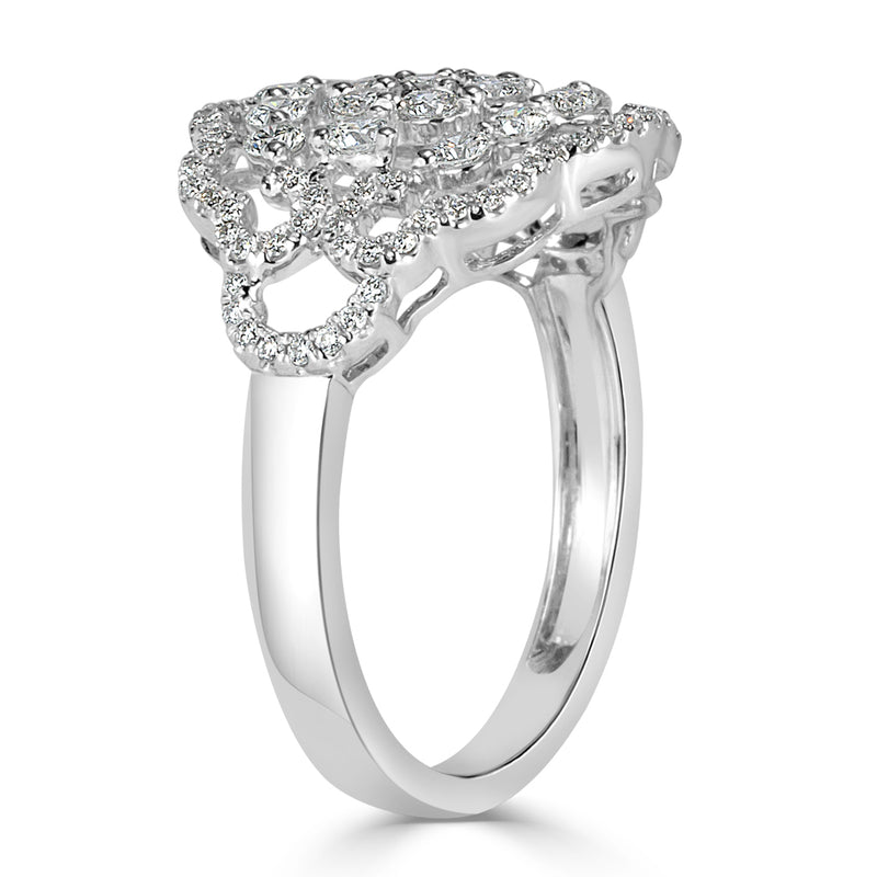 0.80ct Round Brilliant Cut Diamond Right-Hand Ring in 14k White Gold