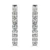 2.80ct Round Brilliant Cut Diamond Hoop Earrings in 14k White Gold