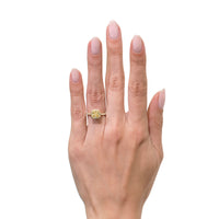 1.61ct Fancy Light Yellow Cushion Cut Diamond Engagement Ring