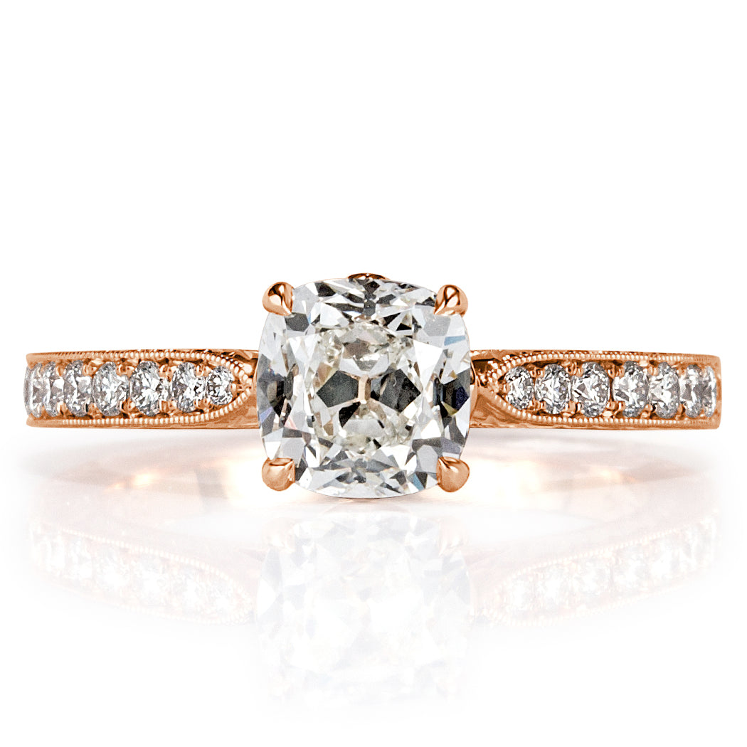 1.80ct Old Mine Cut Diamond Engagement Ring