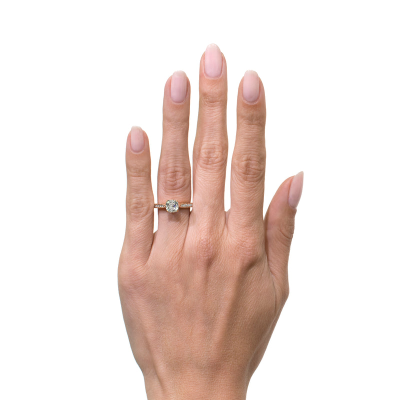 1.80ct Old Mine Cut Diamond Engagement Ring