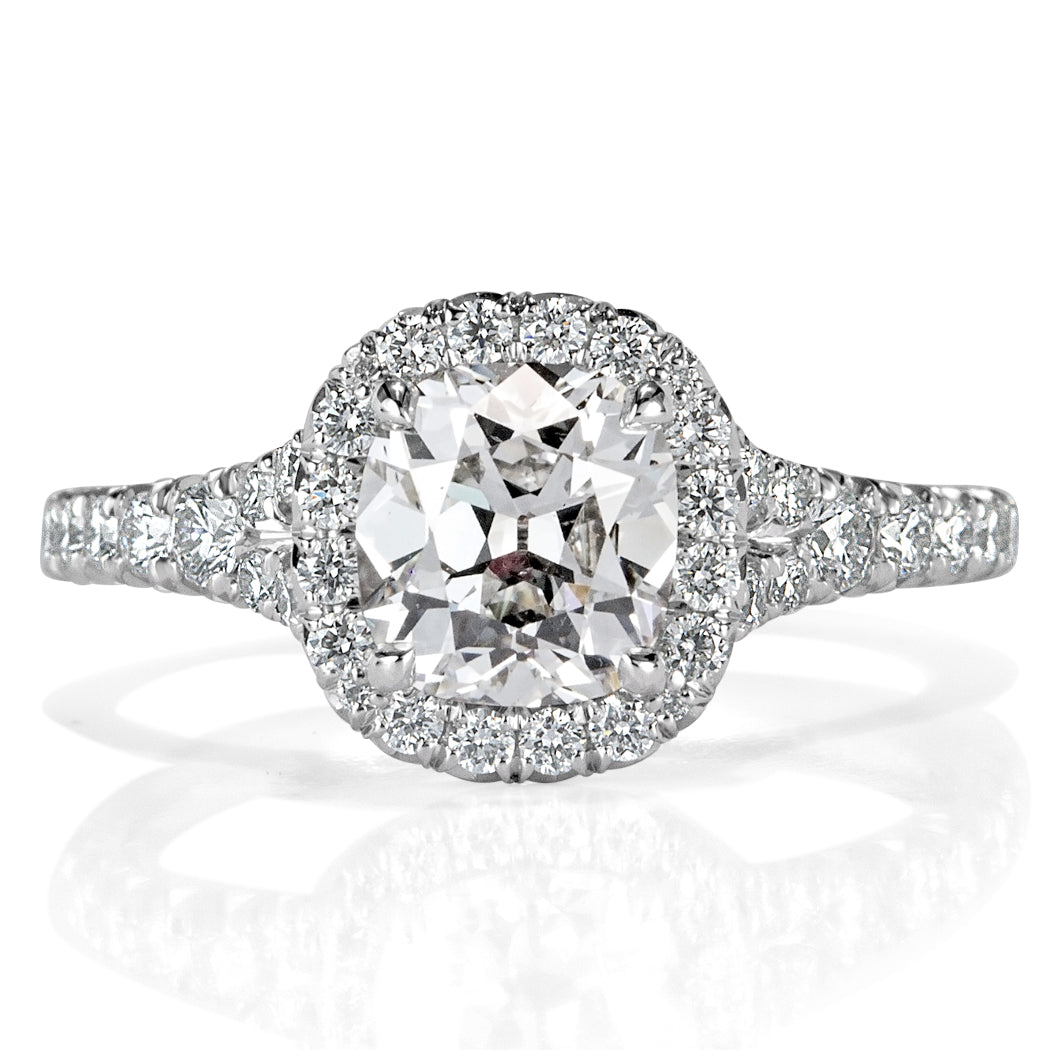2.05ct Old Mine Cut Diamond Engagement Ring