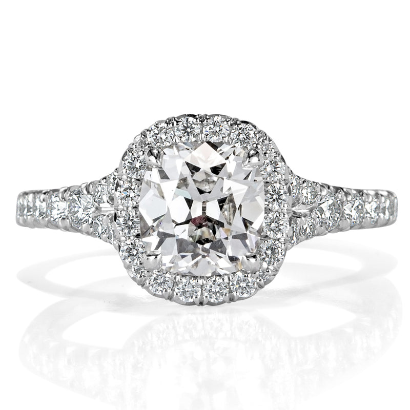 2.05ct Old Mine Cut Diamond Engagement Ring