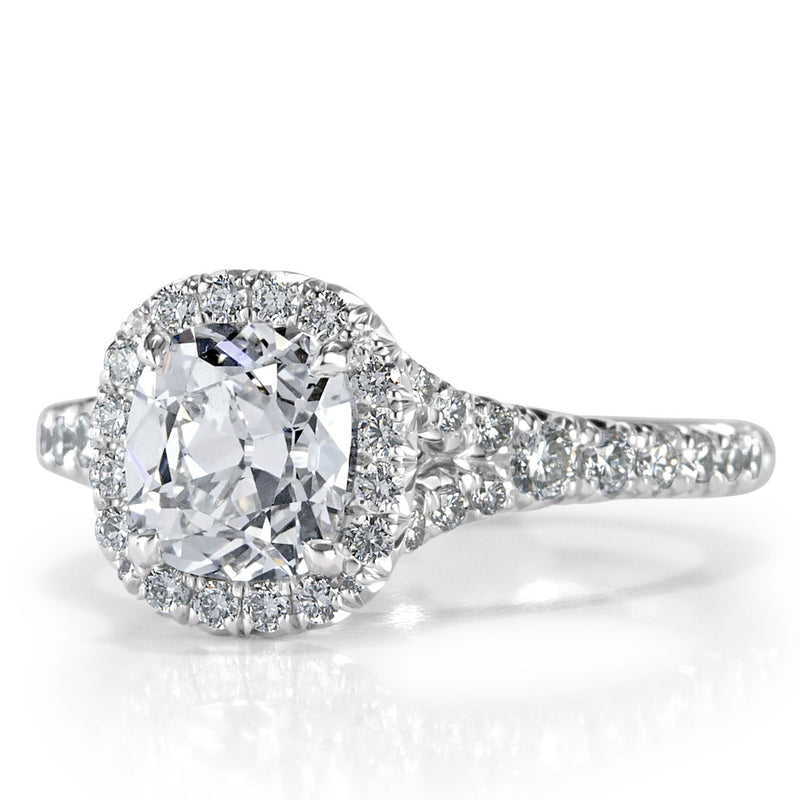 2.05ct Old Mine Cut Diamond Engagement Ring