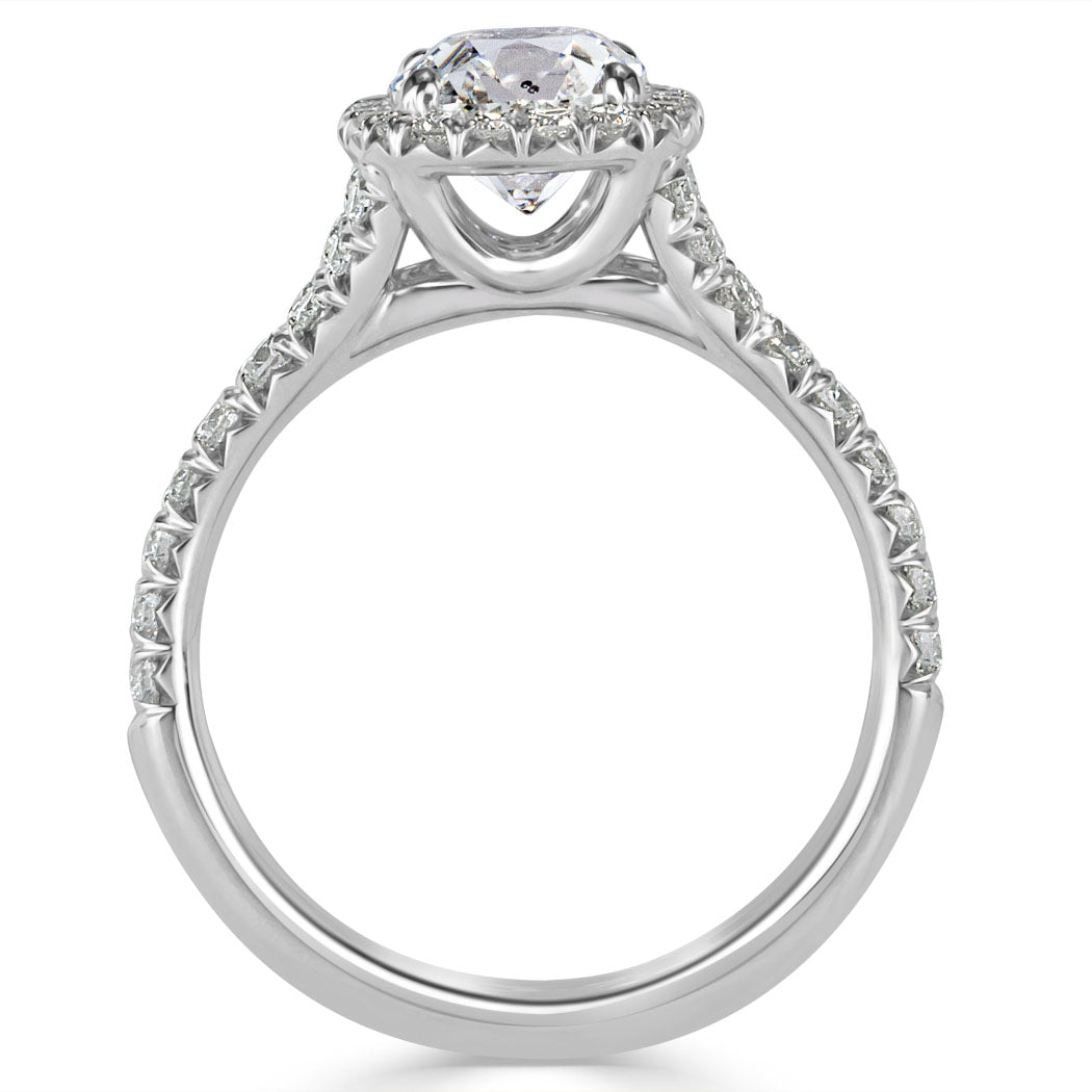 2.05ct Old Mine Cut Diamond Engagement Ring