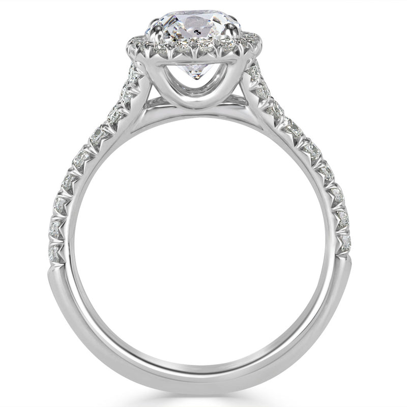 2.05ct Old Mine Cut Diamond Engagement Ring