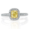 1.21ct Fancy Light Yellow Cushion Cut Diamond Engagement Ring