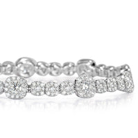 5.30ct Round Brilliant Cut Diamond Bracelet in 14k White Gold