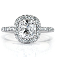 2.20ct Old Mine Cut Diamond Engagement Ring