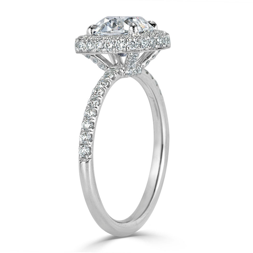2.20ct Old Mine Cut Diamond Engagement Ring