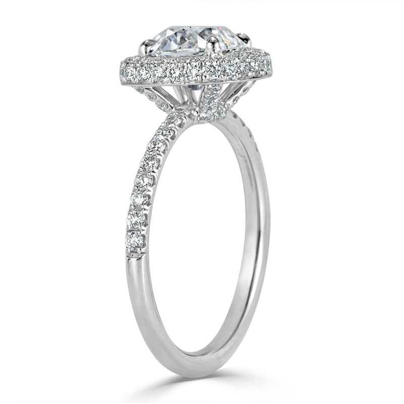 2.20ct Old Mine Cut Diamond Engagement Ring