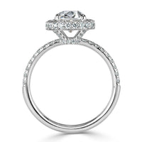 2.20ct Old Mine Cut Diamond Engagement Ring