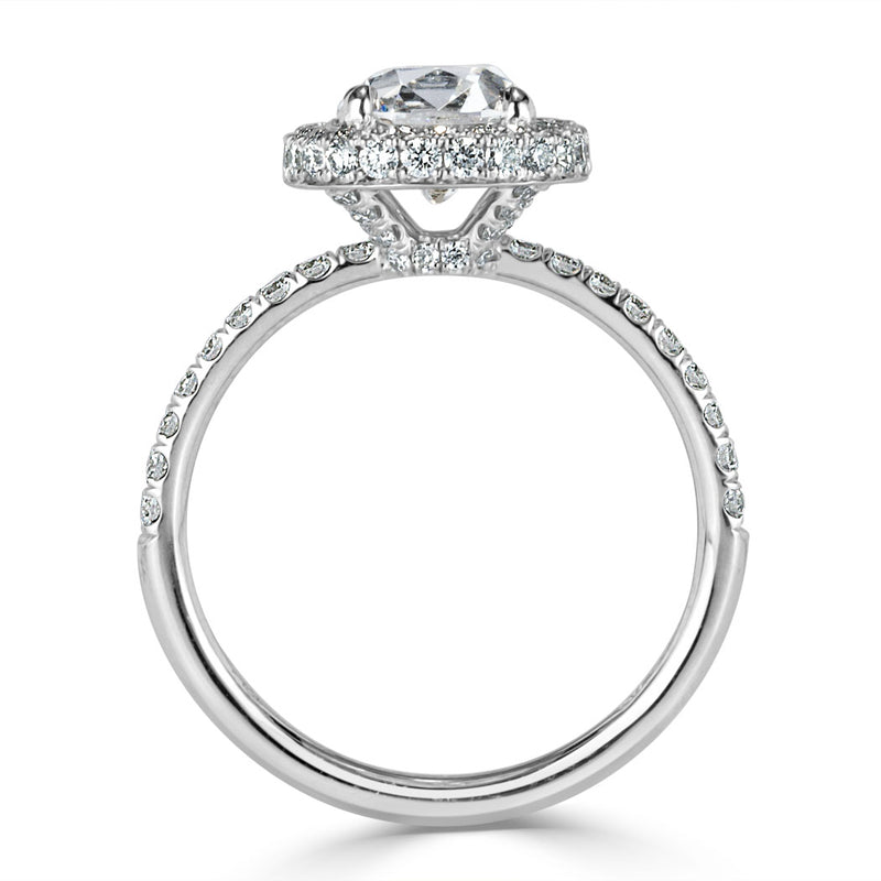 2.20ct Old Mine Cut Diamond Engagement Ring