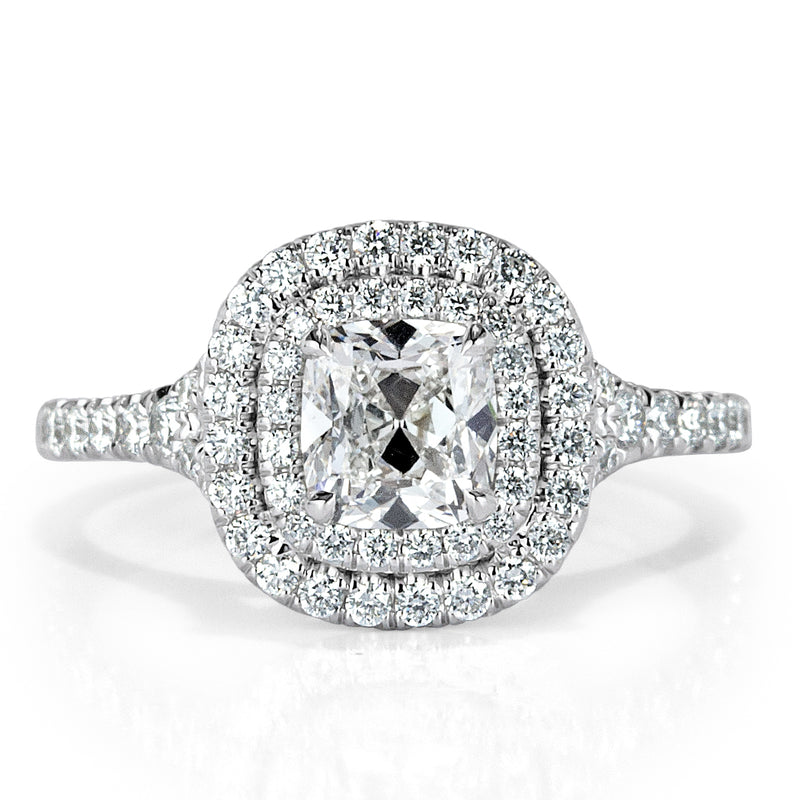 1.57ct Old Mine Cut Diamond Engagement Ring