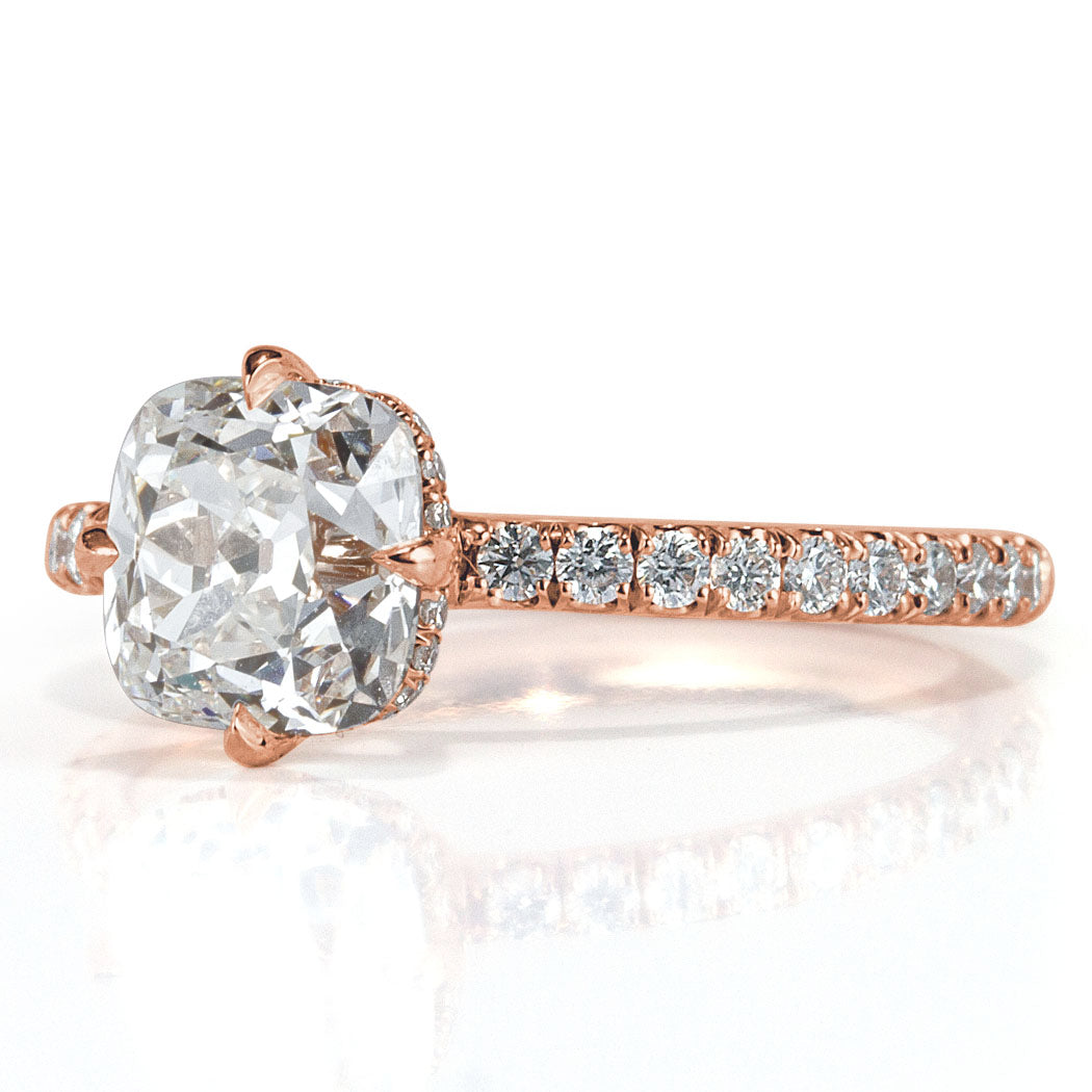 2.05ct Old Mine Cut Diamond Engagement Ring