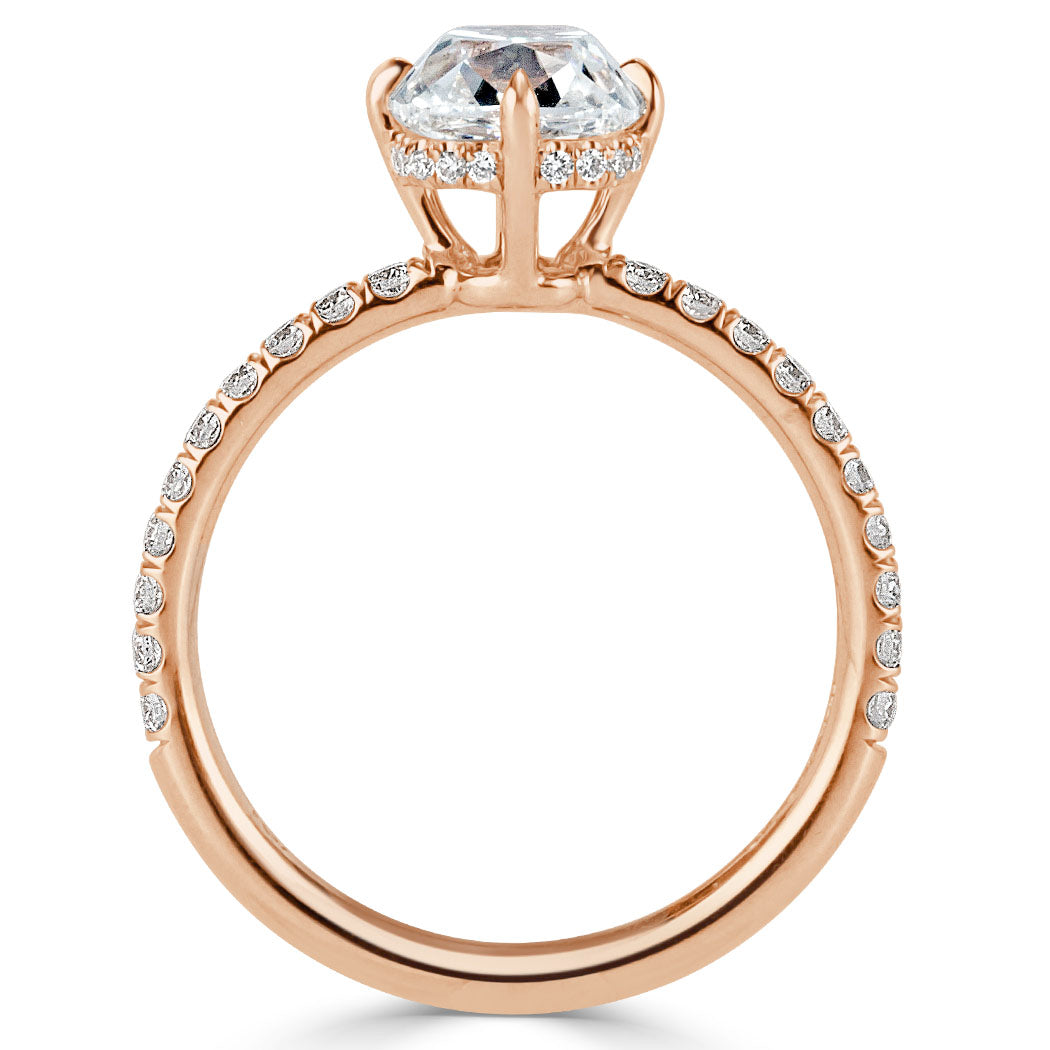 2.05ct Old Mine Cut Diamond Engagement Ring